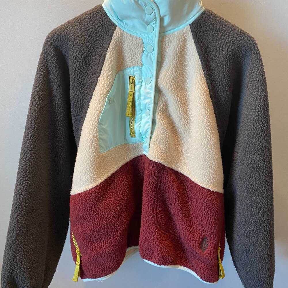 Free People Movement Hit The Slopes Colorblock Fleece Pullover